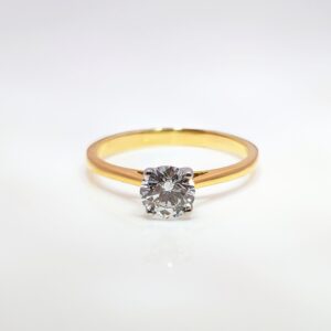 0.58ct Round Brilliant Cut Diamond 18ct Yellow Gold