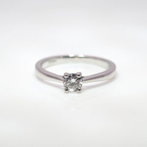 Platinum 0.30ct Round Brilliant Cut Diamond Ring