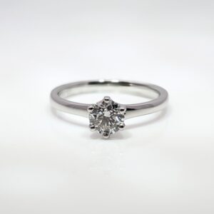 Platinum 0.60ct Round Brilliant Cut Diamond Engagement Ring