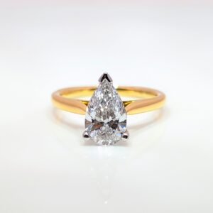 This Pear Shaped Lab Grown Diamond is 1.38cts in size, D Colour and VS1 Clarity and comes with IGI certification.