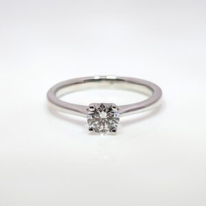 This Round Brilliant Cut Lab Grown Diamond is 0.50cts with D Colour and VS1 Clarity. A classic engagement ring.