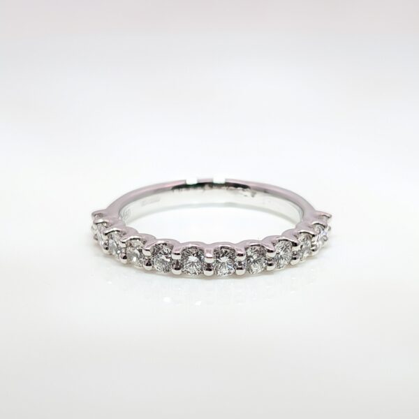 Platinum Lab Grown Diamond Half Eternity Ring