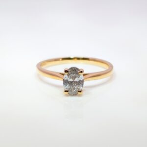 This popular Oval Lab Grown Diamond Ring has a 0.50ct stone set in a 9ct yellow band. Perfect pick for an Engagement Ring.