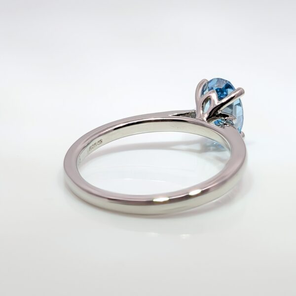 NEW Platinum Vivid Blue Lab Grown Diamond Ring with IGI Certification. The diamond is 1.50cts in size and VS2.