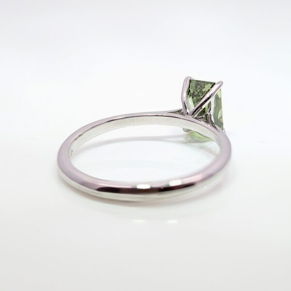 18ct White Gold Green Diamond Lab Grown Ring