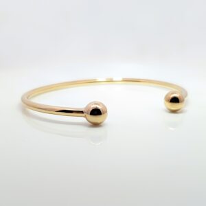 9ct Yellow Gold Ladies Solid Torque Bangle