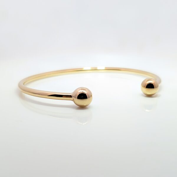 9ct Yellow Gold Ladies Solid Torque Bangle