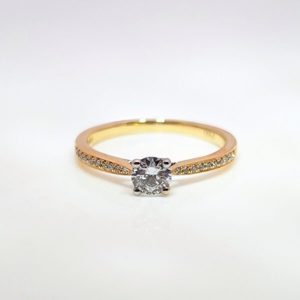 0.30ct Round Brilliant Diamond Ring 18ct Yellow Gold