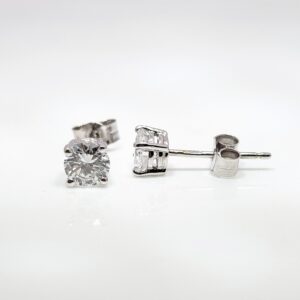 9ct White Gold 1ct Lab Grown Diamond Stud Earrings