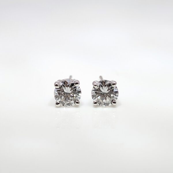 9ct White Gold 1ct Lab Grown Diamond Stud Earrings