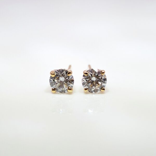 9ct White Gold 1ct Lab Grown Diamond Stud Earrings. D Colour and VS1 Clarity.